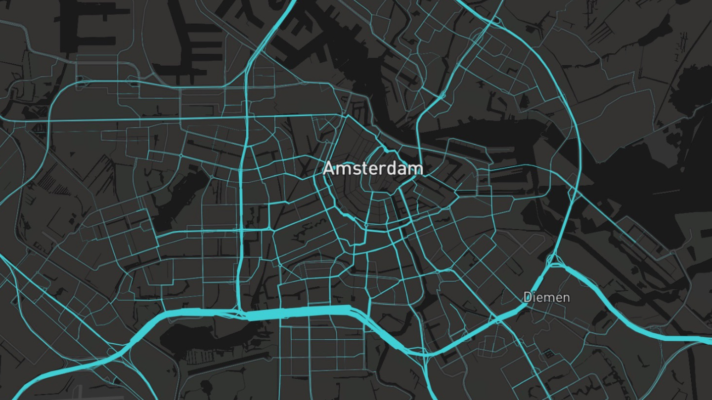 Trafic map based on mobile data